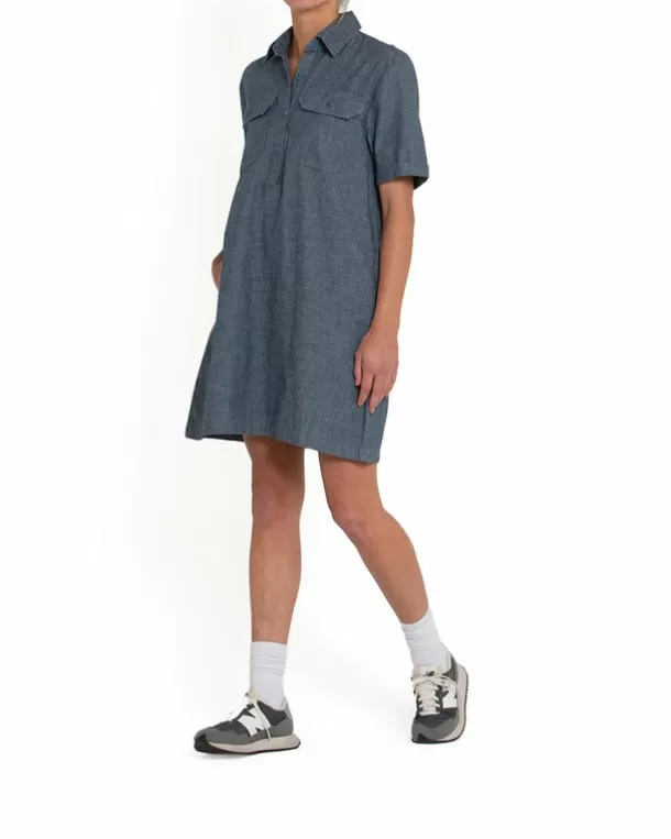 Deus Ex Machina Chambray Honour Dress - Blue Chambray Online