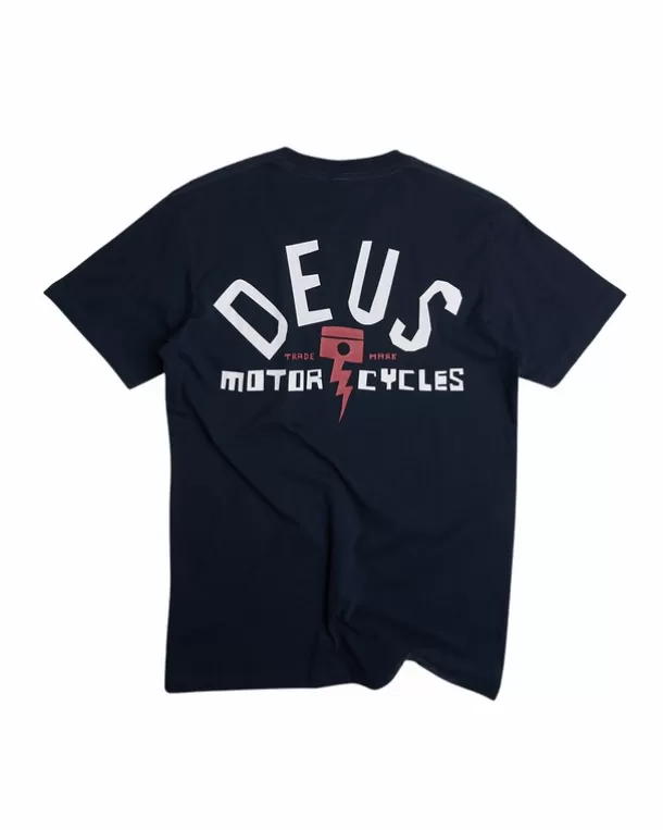 Deus Ex Machina Pisstin Tee - Navy Best Sale